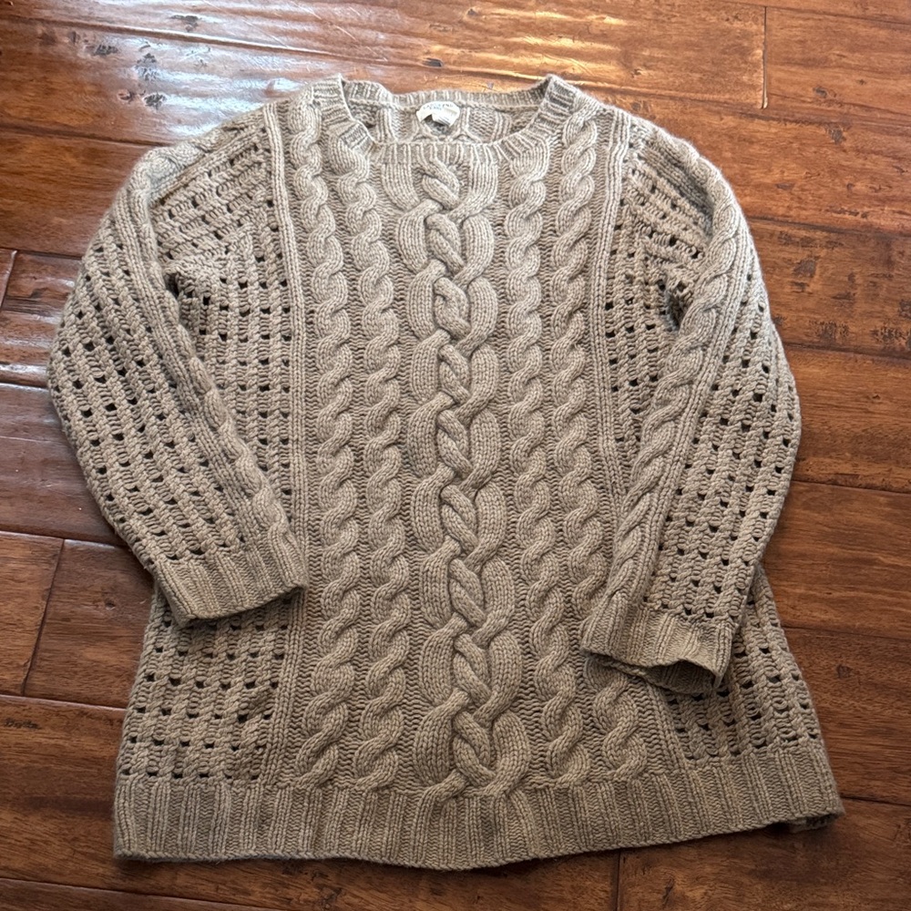 100% baby soft cashmere Cable Knit Sweater